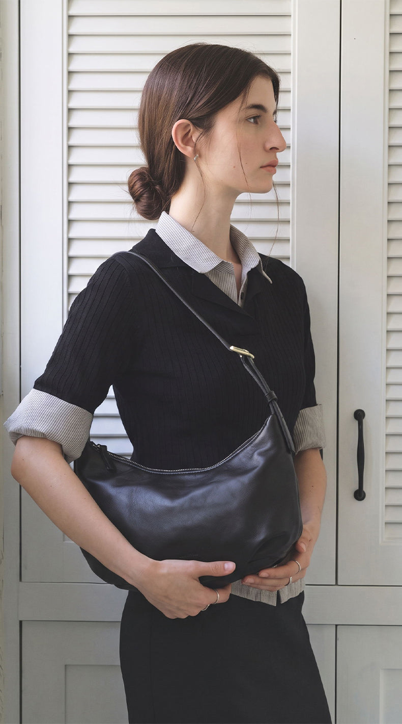 Sac bandoulière pour femme ANTE ISLA Marlene Crescent, sac à bandoulière minimaliste de grande capacité, idéal pour les cadeaux d'anniversaire