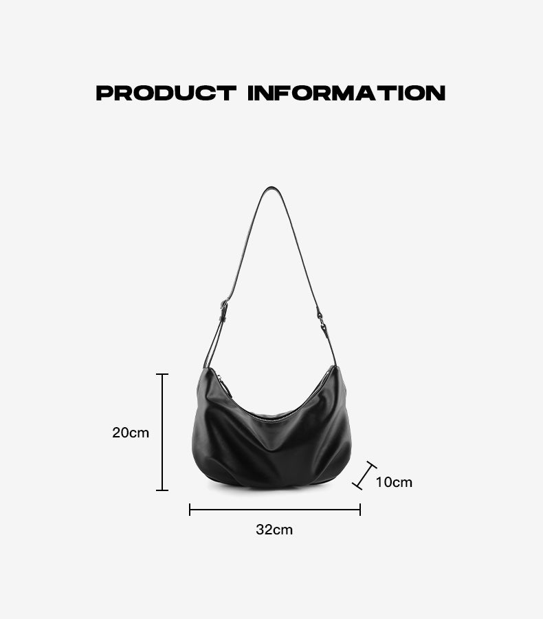 Sac bandoulière pour femme ANTE ISLA Marlene Crescent, sac à bandoulière minimaliste de grande capacité, idéal pour les cadeaux d'anniversaire